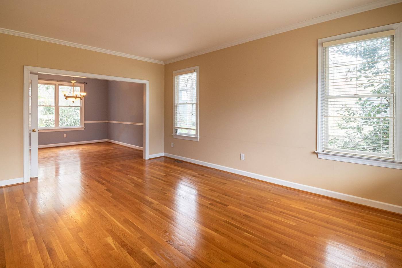 Empty room with hardwood floor
